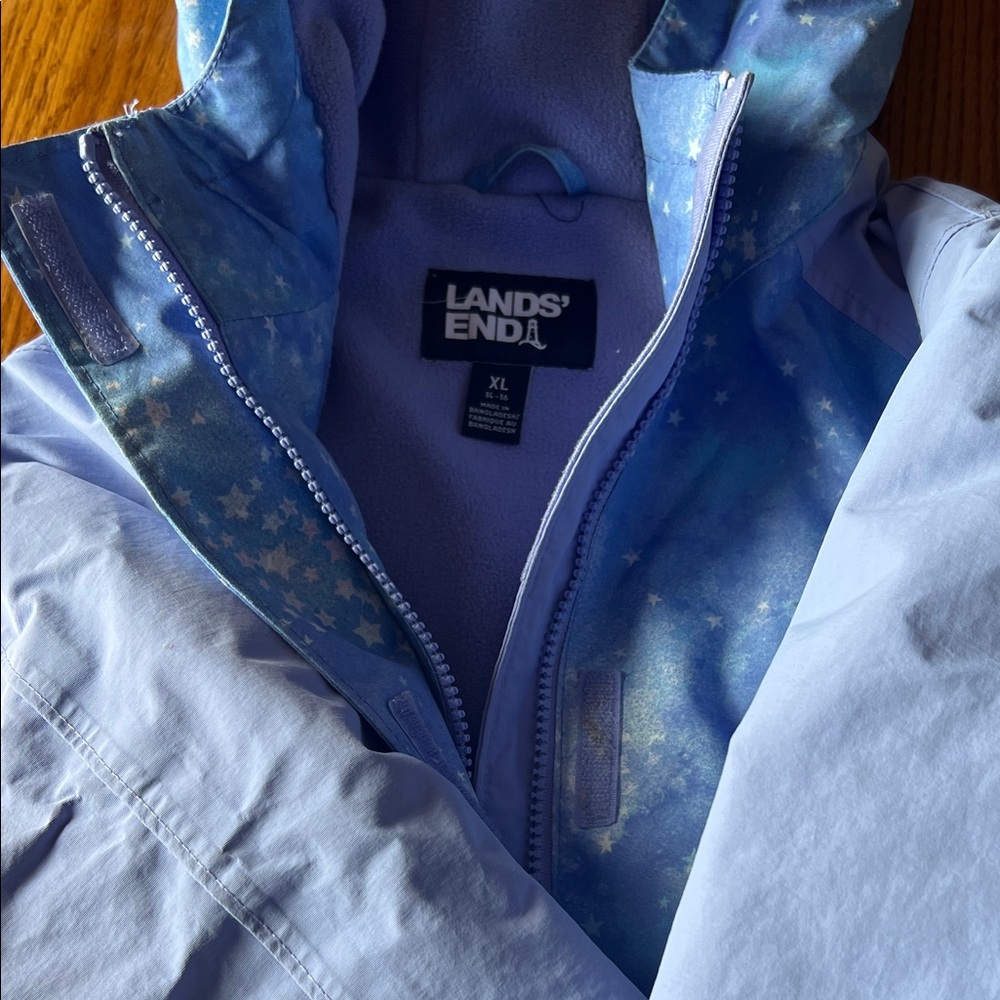 Lands' End Kids Starry Blue Raincoat